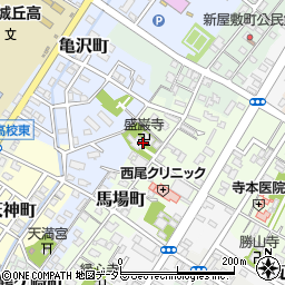 盛巌寺周辺の地図