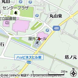 ハッピネス・ヒル・幸田　幸田町民プール周辺の地図