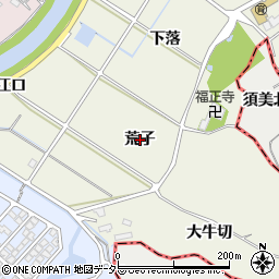 愛知県西尾市貝吹町（荒子）周辺の地図