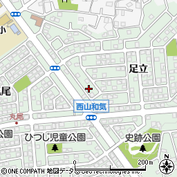 京都府八幡市西山周辺の地図