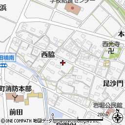 愛知県額田郡幸田町菱池西脇30周辺の地図