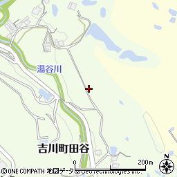 兵庫県三木市吉川町田谷周辺の地図