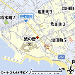 愛知県常滑市塩田町周辺の地図