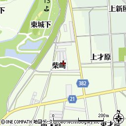 愛知県豊川市足山田町（柴崎）周辺の地図