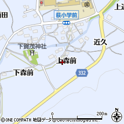 愛知県豊川市萩町上森前12周辺の地図