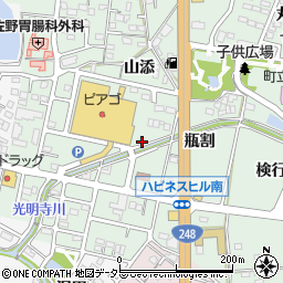 ベルナール幸田店周辺の地図