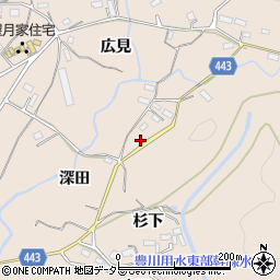 愛知県新城市黒田（杉下）周辺の地図