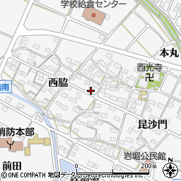 愛知県額田郡幸田町菱池西脇27周辺の地図