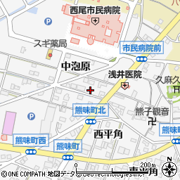愛知県西尾市熊味町中泡原66-3周辺の地図