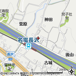 愛知県豊川市長沢町（音羽）周辺の地図