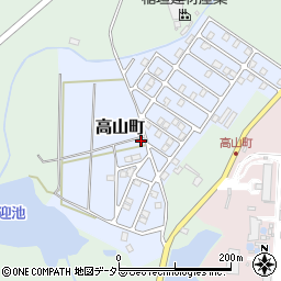 兵庫県小野市高山町周辺の地図
