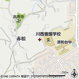 兵庫県川西市赤松148-1周辺の地図