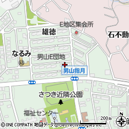 男山Ｅ団地　Ｅ６号棟周辺の地図