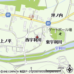 愛知県新城市一鍬田（西宇利川）周辺の地図