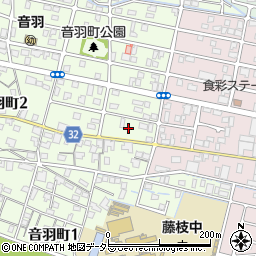 静岡県藤枝市音羽町2丁目2周辺の地図