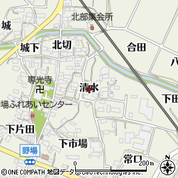 愛知県額田郡幸田町野場清水周辺の地図