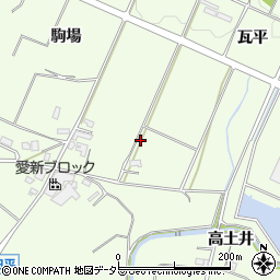 愛知県新城市一鍬田瓦平周辺の地図