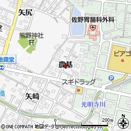 愛知県額田郡幸田町菱池農基周辺の地図
