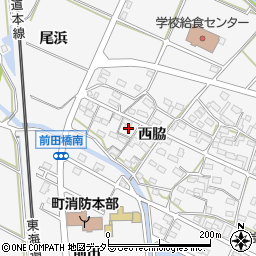 愛知県額田郡幸田町菱池西脇53周辺の地図