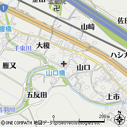 愛知県豊川市長沢町山口38周辺の地図