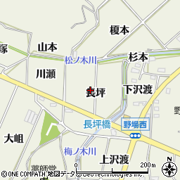 愛知県額田郡幸田町野場長坪周辺の地図
