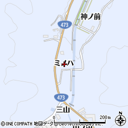 愛知県岡崎市鉢地町ミノハ周辺の地図