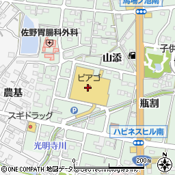 サンキューカット・ピアゴ　幸田店周辺の地図
