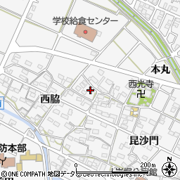 愛知県額田郡幸田町菱池西脇3周辺の地図