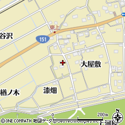 愛知県豊川市東上町漆畑周辺の地図
