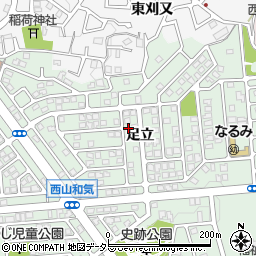 京都府八幡市西山足立周辺の地図