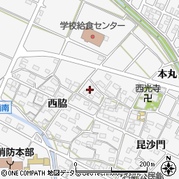 愛知県額田郡幸田町菱池西脇5-6周辺の地図
