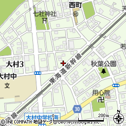 静岡県焼津市大村周辺の地図