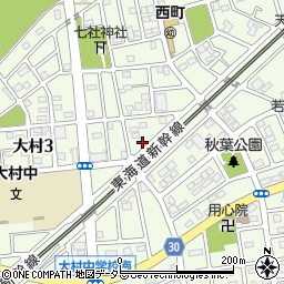 静岡県焼津市大村周辺の地図