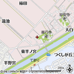愛知県西尾市上永良町西半ノ宮周辺の地図