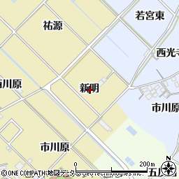 愛知県西尾市田貫町新明周辺の地図