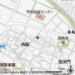 愛知県額田郡幸田町菱池西脇5-7周辺の地図