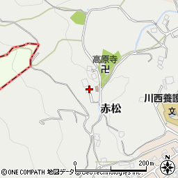 兵庫県川西市赤松79周辺の地図