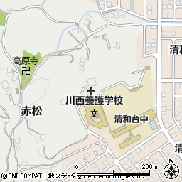 兵庫県川西市赤松124周辺の地図