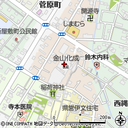 金山化成株式会社　西尾工場周辺の地図