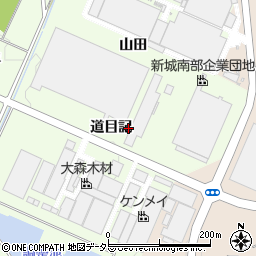 愛知県新城市一鍬田道目記周辺の地図