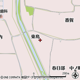 京都府八幡市八幡東島周辺の地図