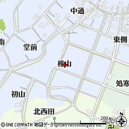 愛知県西尾市小間町椎山周辺の地図