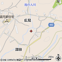 愛知県新城市黒田深田周辺の地図