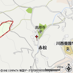 兵庫県川西市赤松83周辺の地図
