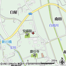 愛知県豊川市上長山町東新屋周辺の地図