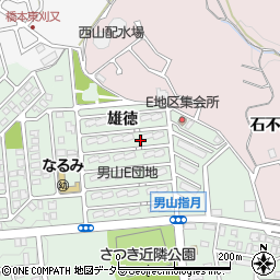 京都府八幡市男山雄徳周辺の地図