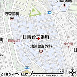 大阪府高槻市日吉台二番町周辺の地図
