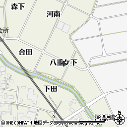 愛知県額田郡幸田町野場八重ケ下周辺の地図