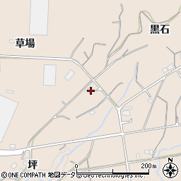 愛知県新城市黒田草場周辺の地図