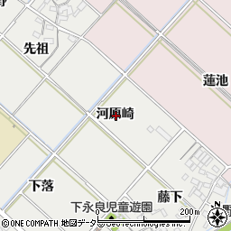 愛知県西尾市下永良町河原崎周辺の地図